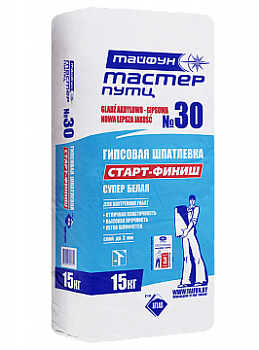 Шпатлевка белая гипсовая Старт-финиш «Тайфун Мастер» №30 в Борисове