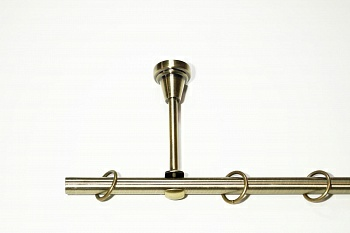 Карниз 16мм однорядный Антик гладкий 3,0м (Китай)