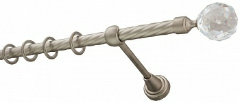 Карниз 16мм однорядный Сатин витой 2,0м (Китай)