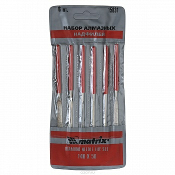 Набор надфилей алмазных Matrix 140*50*3 5 предметов (Китай)