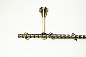 Карниз 25мм однорядный Антик витой 2,4м (Китай)