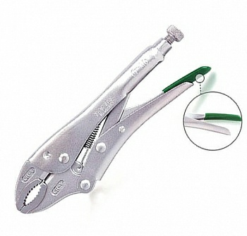 Зажим-плоскогубцы изогнутые 250мм TOPTUL DAAQ2B10 (Тайвань)