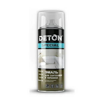 Эмаль алкидная для ванн и керамики, белый, аэрозоль 520 мл, DETON