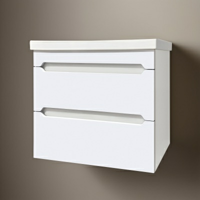 Тумба подвесная под умывальник Акваль АВ.60.25.00.N белый глянец (Беларусь)