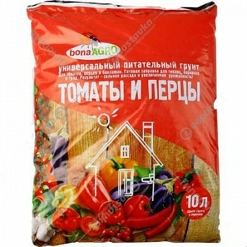 Грунт питательный для томатов и перцев «Bona Agro» 10л 