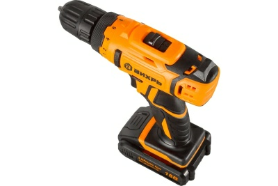 Дрель-шуруповерт аккумуляторный Вихрь  ДА-18Л-2К/Б (2,0 А/ч) (Китай)