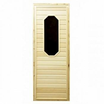 Дверь липа восьмиугольное стекло (коробка хвоя) 1900х700