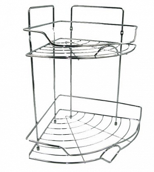 Полка для ванной комнаты из стали с хромовым покрытием С-125 (Китай)