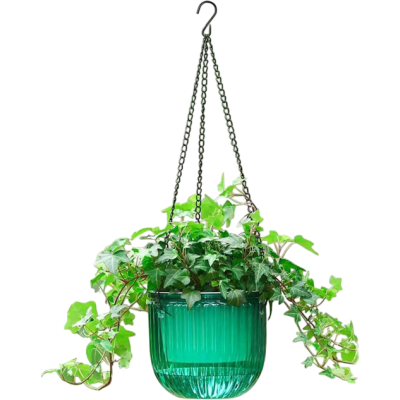 Кашпо подвесное с автополивом Botanica Liana 11,5*11,5см зеленый (Китай)