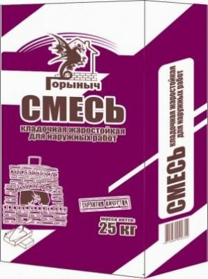 Смесь кладочная жаростойкая для наружных работ Горыныч 25 кг (Беларусь)  в Борисове