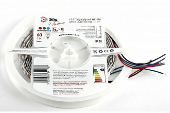 Лента светодиодная 641767 ЭРА LS5050-60LED-IP20-RGB-eco-5m