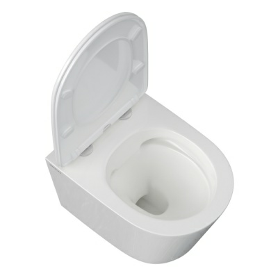 Комплект BERGES: инсталляция АТОМ Line кнопка хром глянец унитаз VITA Rimless 49 см сиденье дюропласт микролифт (Россия)