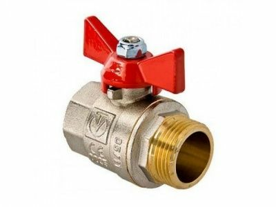 Кран шаровый латунный полнопроходной RM 3/4 в/н бабочка (RM-L)