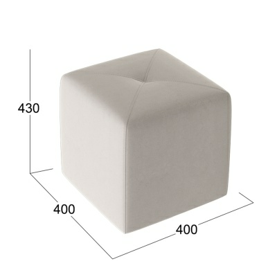 Пуф Тип 6, велюр бежевый, д.420*425 (Россия)