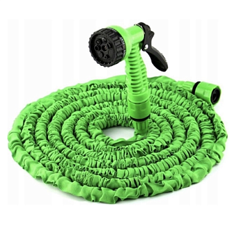 Шланг садовый силиконовый в тряпичной обмотке 7,5-22,5 м (Китай)