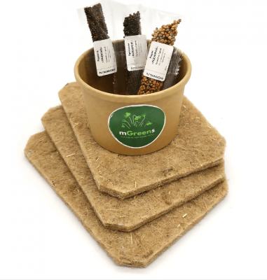 Набор для выращивания микрозелени 3 коврика + Руккола, Брокколи, Редис (Россия)