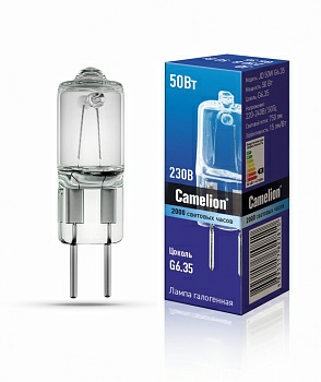 Лампа галогенная G6.35 JD 50W 220V Camelion (Китай)