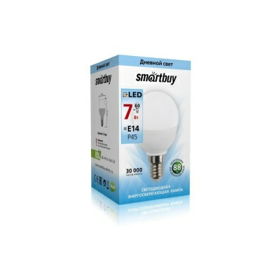 Лампа светодиодная (LED) Smartbuy-P45-07W/4000/E14 (Китай)