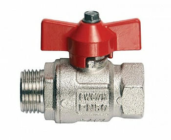 Кран шаровый 1/2" IDEAL внутренний/внутренний (Италия)