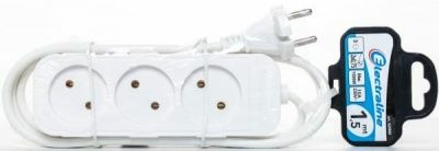 Удлинитель Electraline на 3 розетки ПВС 2*0,75 мм2 5м (Латвия)