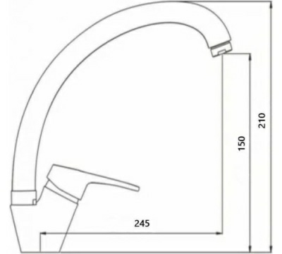  Смеситель для кухни Wisent 51212 (Китай)