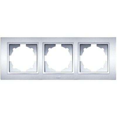 Рамка Zena 3-местная серая (Турция)