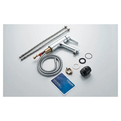 Смеситель для умывальника Ledeme L1055-25 с выдвижным изливом (Китай)