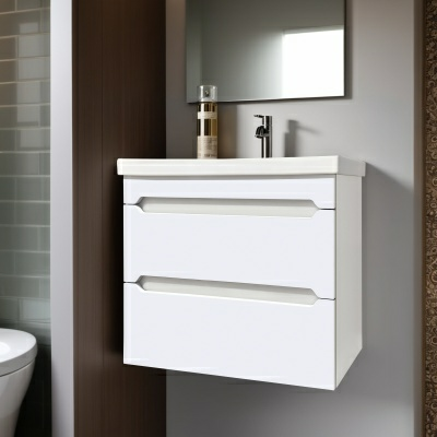 Тумба подвесная под умывальник Акваль АВ.60.25.00.N белый глянец (Беларусь)