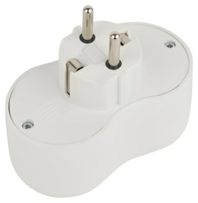 Разветвитель электрический ЭРА SPx-2e-W на 2 розетки с заземлением 16А белый (Китай)
