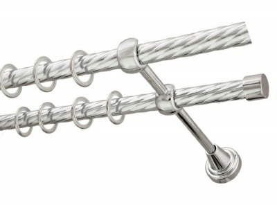 Карниз 16мм+16мм двухрядный Сатин витой 2,0м (Китай)