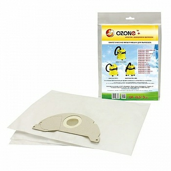 Фильтр-мешки синтетические OZONE для KARCHER WD 2 (3 шт.) (Россия)