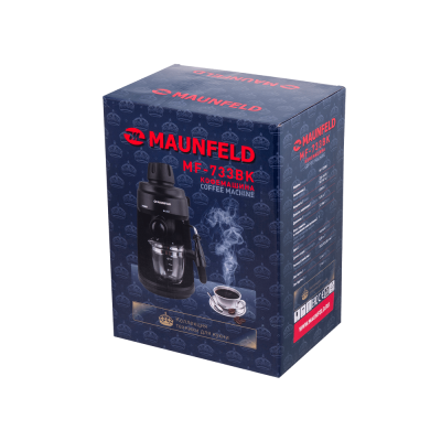 Кофеварка рожкового типа MAUNFELD MF-733BK (Китай) 