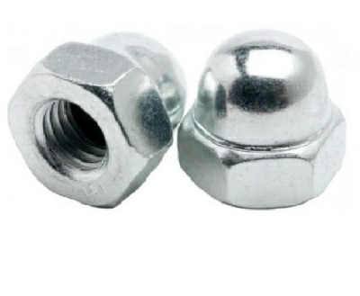 Гайка колпачковая М10 DIN1587 прочность 6 цинк (Китай)