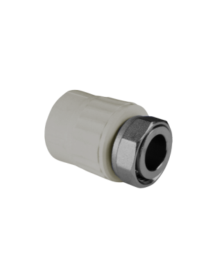 Муфта с накидной гайкой 20х1/2" серый Valfex (Россия)