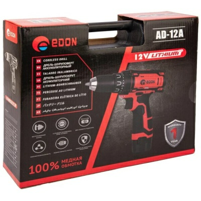 Дрель аккумуляторная Edon AD-12A (Китай)