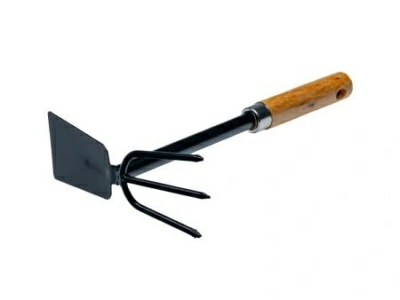 Мотыга металлическая с деревянной ручкой 30*18 см HE236130 (Китай)