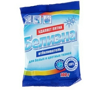 Белизна отбеливатель д/белых и цветных тканей 100г (Россия) Белизна отбеливатель д/белых и цветных тканей 100г (Россия)