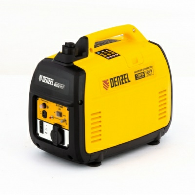 Генератор инверторный GT-1200iS, 1,2 кВт, 230 В, бак 2,4 л, закрытый корпус, ручной старт Denzel (Китай)