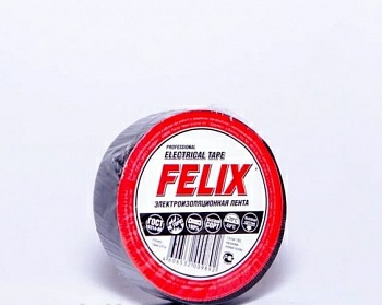 Изолента ПВХ FELIX черная, 19мм*10м (Россия)