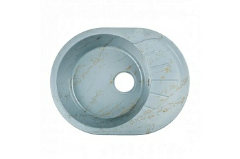 Мойка WISENT WA03-15 мрамор серо-золотой (без сифона) (Беларусь)