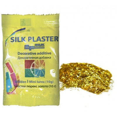Блестки для жидких обоев Silk Plaster мини люрекс 10гр золото (Россия)