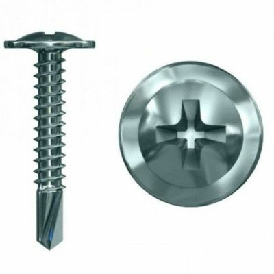 Саморез с прессшайбой 4,2х19 со сверлом, оцинкованный (Китай)