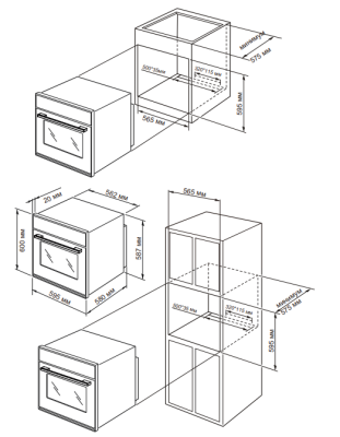 Электрический духовой шкаф Schtoff CME 7307 Nano Matte Black (Турция)