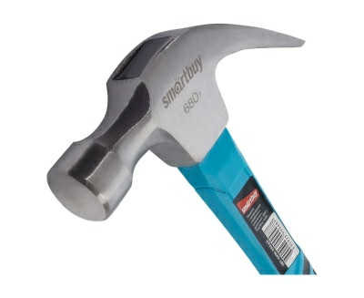 Молоток с гвоздодером столярный с плексиглассовой рукояткой 680 г Smartbuy tools (Китай)