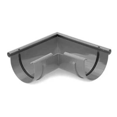 Угловой элемент внешний 125мм графит (Польша)