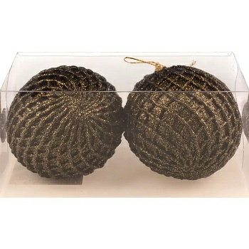 Набор новогодних шаров  10 см, 2 шт V5072 (Китай)