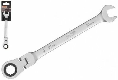 Ключ комбинированный 10мм трещоточный шарнирный PRO STARTUL арт. PRO-7210 (Китай)