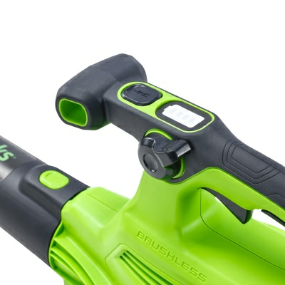 Воздуходув-пылесос садовый аккумуляторный Greenworks 40V GD40BVIIK4 2406907UB c 1хАКБ 4Ач и ЗУ (Китай)