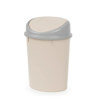Ведро мусорное 8 л, слоновая кость, Альтернатива М4166 (Россия)