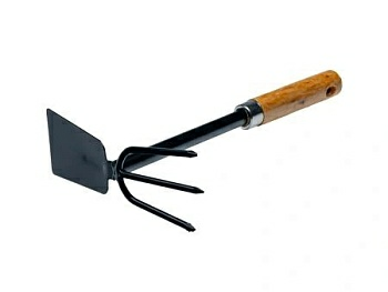 Мотыга металлическая с деревянной ручкой 30*18 см HE236130 (Китай)